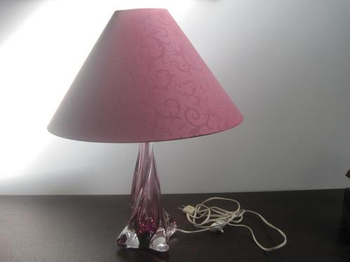 vintage tafellamp Val Saint Lambert, kristal design Twisted, Antiek en Kunst, Antiek | Glaswerk en Kristal, Ophalen of Verzenden