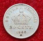 Muntencollectie - Franse munten van 20 cent 1866-67, Antiek en Kunst, Ophalen of Verzenden, Zilver