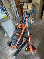Powerplus grasmaaier + heggenschaar + kantenmaaier, Tuin en Terras, Ophalen, Zo goed als nieuw, Accu-grasmaaier, Power Plus