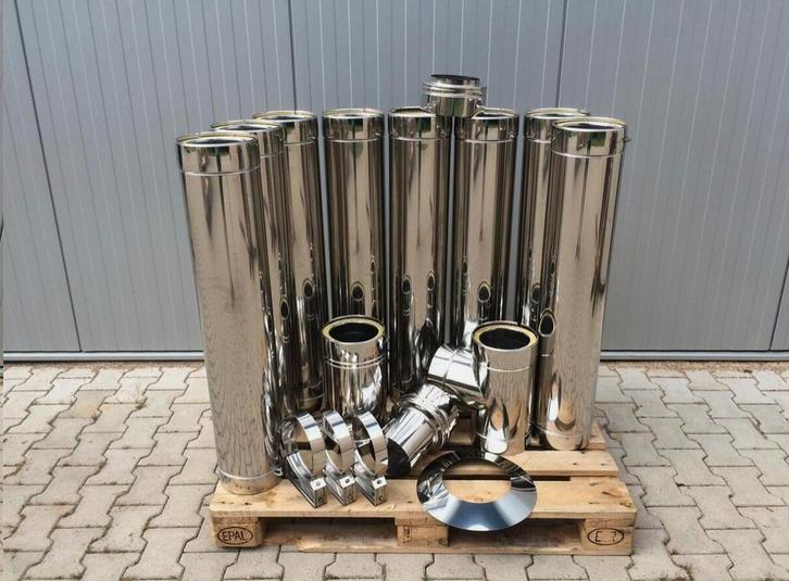 Cheminée inox, Doe-het-zelf en Bouw, Buizen en Afvoer, Nieuw, Inox, Ophalen