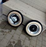 Dax : white walls 3.50 -10 met velgen 4.0 (brede velgen), Ophalen of Verzenden