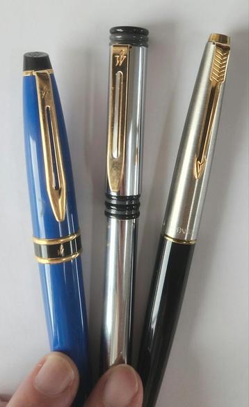 Lot de 3 stylos plume Waterman et Parker vintage  disponible aux enchères