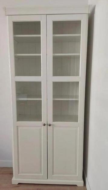 Ikea Liatorp houten vitrinekast 96(b) x 37(d) 214(h), Huis en Inrichting, Ophalen, Zo goed als nieuw