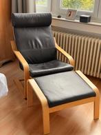 IKEA Poang leren fauteuil, Ophalen, Zo goed als nieuw