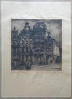 Delen HENRI LOGELAIN / MAISON DU CYGNE / ZW-W ETS / 68x50cm, Enlèvement ou Envoi