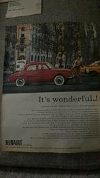 Publicité Renault Dauphine, années 1950, Collections, Journal ou Magazine, Enlèvement ou Envoi