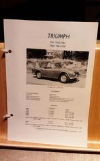 Triumph tr4 technische fiche, Ophalen of Verzenden, Zo goed als nieuw