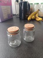 Weck potten 10 cl met kurk deksel, Ophalen, Zo goed als nieuw