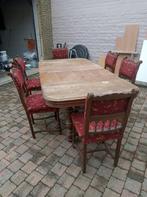 tafel antiek, Mechelse stijl, Gebruikt, Rechthoekig, Eikenhout, Mechelse eetplaats