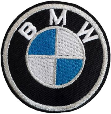 Emblème en fer avec logo BMW, 60 x 60 mm