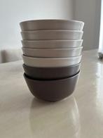 IKEA kommen set - 7 stuks in grijs/taupe tinten (art. 18691), Ophalen, Keramiek, Zo goed als nieuw, Kom(men)