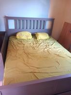 Bed met 2 schuiven voor eronder., Huis en Inrichting, Slaapkamer | Bedden, Ophalen, Gebruikt, Tweepersoons, Grijs