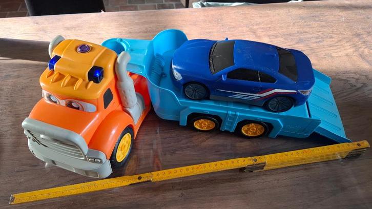 Camion + remorque + voiture, Enfants & Bébés, Jouets | Véhicules en jouets, Utilisé, Enlèvement