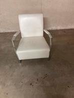 Wit leren eenzit, Maison & Meubles, Chaises, Comme neuf, Deux, Enlèvement, Blanc