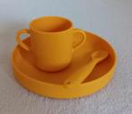 Set silicone bord, lepel en beker, Kinderen en Baby's, Babyvoeding en Toebehoren, Ophalen, Gebruikt