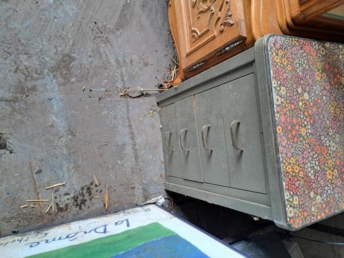 Kleine metalen kast met 4 laden, Huis en Inrichting, Kasten | Overige, Gebruikt, Ophalen
