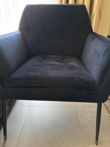 Armstoel Kate (Dutchbone), donkerblauw beschikbaar voor biedingen