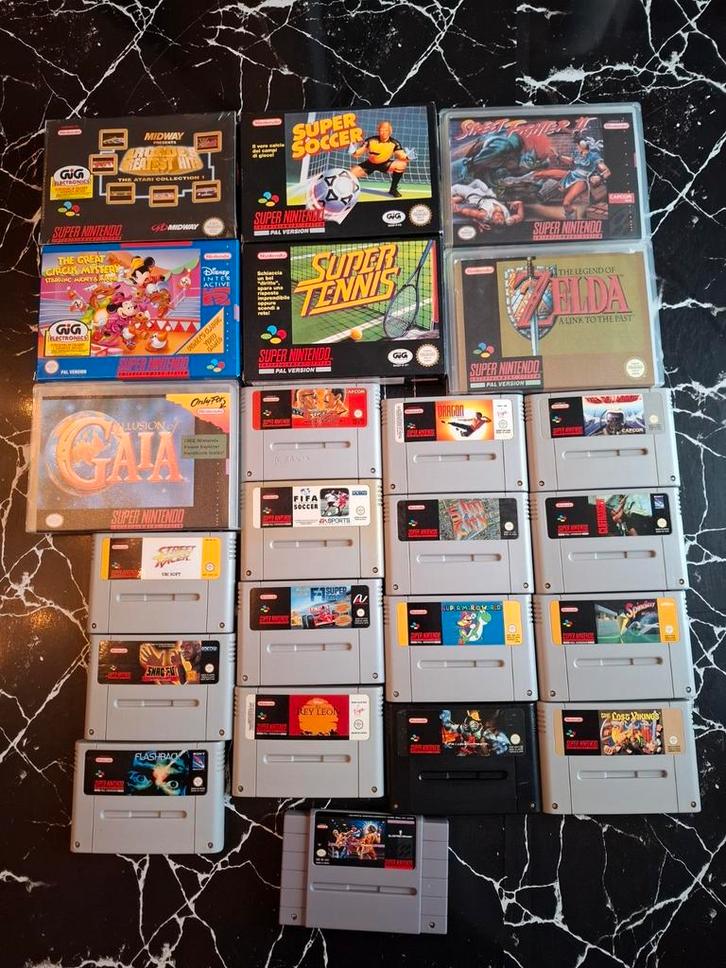 22 Super Nintendo-spellen! Zelda enz..., Games en Spelcomputers, Games | Nintendo Super NES, Zo goed als nieuw, Avontuur en Actie