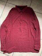 Polo longsleeve Massimo Dutti XL wijnrood katoen, Ophalen of Verzenden