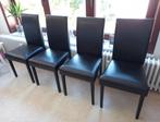 Zwarte stoelen, set van 4 stuks., Ophalen, Gebruikt