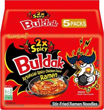 SamYang Buldak Double Spicy Hot Chicken Noodles 5-PACK beschikbaar voor biedingen