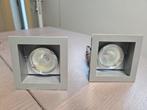 2 inbouw ledspots vierkant, Ophalen of Verzenden, Gebruikt, Metaal, Modern