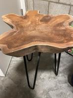 bijzettafel boomstam, Minder dan 55 cm, Zo goed als nieuw, Overige vormen, Hout