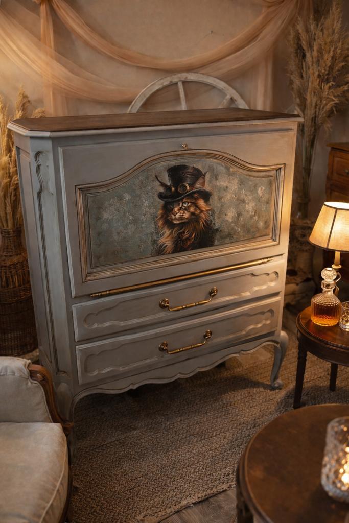 Vintage gerestylde barkast, Antiquités & Art, Antiquités | Meubles | Armoires, Enlèvement