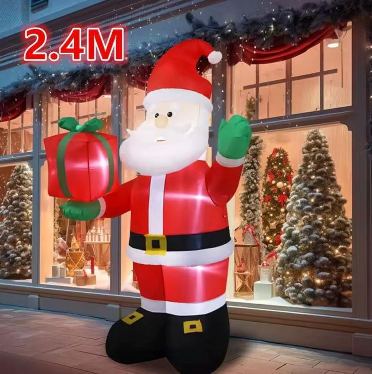 Père Noël gonflable à LED intérieur/extérieur de 2,4 m, Divers, Noël, Comme neuf, Enlèvement ou Envoi