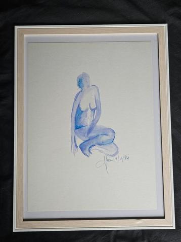 Unieke Aquarel – Gesigneerd & Gedateerd (1982) beschikbaar voor biedingen