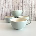 Lot de 4 tasses à thé Petrus Regout Desiree celadon, Ophalen of Verzenden