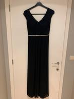 Avondkleed met zwart kanten bustier en voile rok, Ophalen of Verzenden, Zo goed als nieuw, Zwart