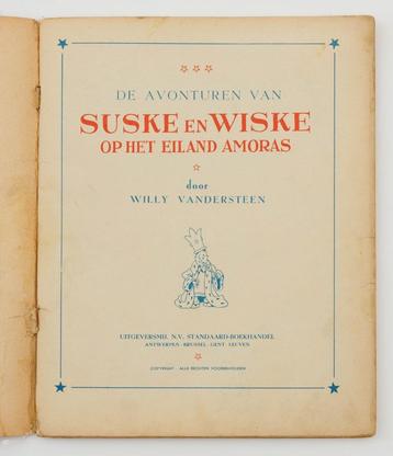 Suske en Wiske. Op het Eiland Amoras. Eerste druk, 1947. beschikbaar voor biedingen