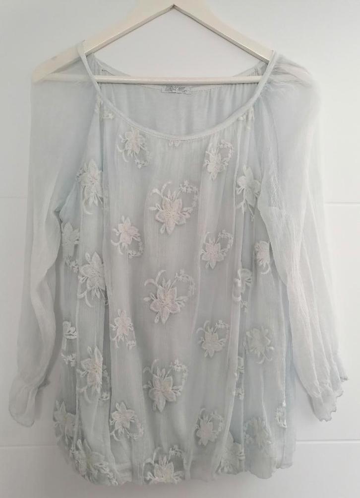 Blouse Anna Catharina,maat TU, Kleding | Dames, Blouses en Tunieken, Zo goed als nieuw, Maat 38/40 (M), Blauw, Ophalen of Verzenden