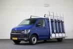Volkswagen Transporter 2.0 TDI L2 H1 140pk Airco Glasresteel, Auto's, Electronic Stability Program (ESP), Blauw, 184 g/km, Te koop