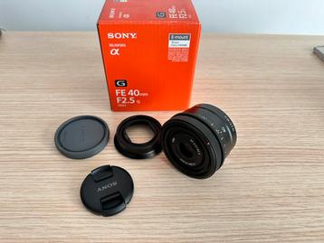 Objectif Sony FE 40 F2.5 G beschikbaar voor biedingen