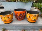 Vintage bloempotten, Tuin en Terras, Bloempotten, Ophalen, Steen, Gebruikt, Rond