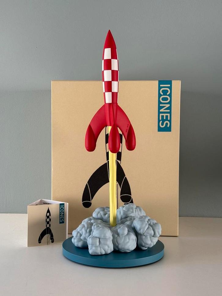 La fusee au décollage tintin moulinsart, Collections, Personnages de BD, Tintin, Enlèvement ou Envoi