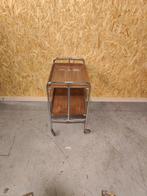 Serveerwagen / Trolley – Jaren ’60 / ’70 – Hout & Chroom, Huis en Inrichting, Kunststof, Gebruikt, Info@keukiesshop.com, 60 cm of meer