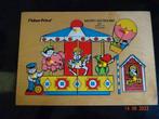 Vintage Fisher-Price houten puzzel "Merry Go-Round" #514*, Ophalen of Verzenden