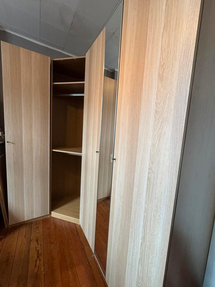 IKEA PAX eikenhout + komplement dressing, Huis en Inrichting, Slaapkamer | Complete slaapkamers, Gebruikt, Tweepersoons, Ophalen