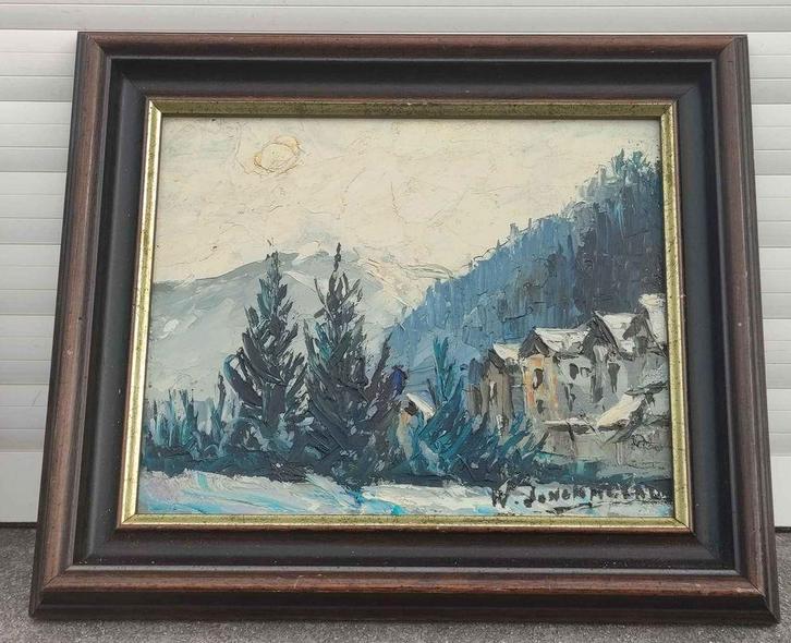 Huile sur panneau signe walter jonckheere, Antiquités & Art, Art | Peinture | Classique, Enlèvement ou Envoi