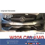 W205 C63 AMG Voorbumper Mercedes C Klasse 2014-2019 + gril +, Gebruikt, Voor, Mercedes-Benz, Ophalen of Verzenden