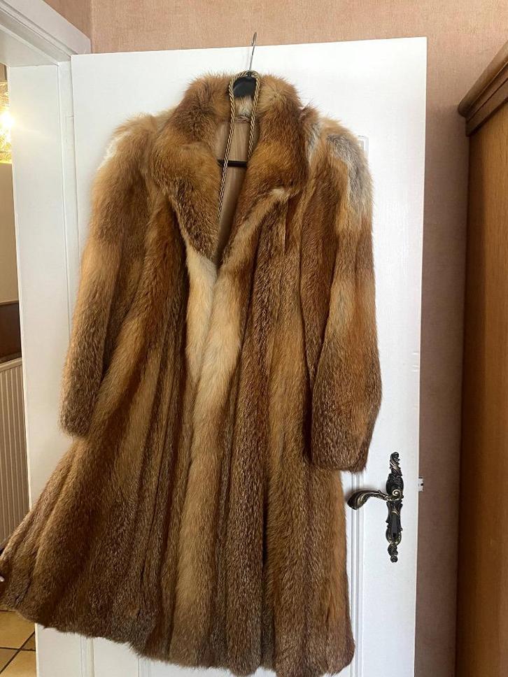 Vintage vossenbontjas in zeer goede staat, Kleding | Dames, Jassen | Winter, Zo goed als nieuw, Maat 38/40 (M), Bruin, Ophalen of Verzenden