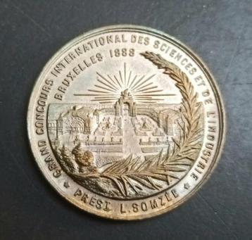 Belgische medaille Brussels congres 1888, Leopold II beschikbaar voor biedingen