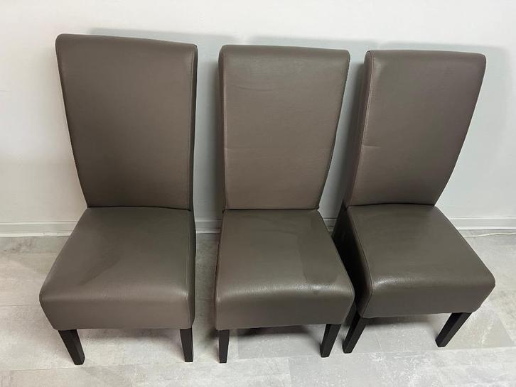 stoelen eetkamer zes stuks, Huis en Inrichting, Stoelen, Gebruikt, Vijf, Zes of meer stoelen, Bruin, Ophalen