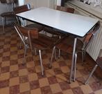 Vintage tafel en 6 stoelen., Huis en Inrichting, Tafels | Eettafels, Ophalen, Gebruikt