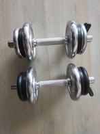 Set Dumbbells met veerclips, Sport en Fitness, Fitnessmaterialen, Ophalen, Zo goed als nieuw, Benen, Dumbbell