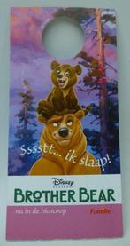 Disney Brother Bear  deurplaatje  Kom maar binnen Sssstt ..., Autres types, Autres personnages, Utilisé, Enlèvement ou Envoi