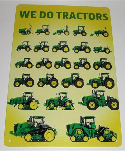 JOHN DEERE TRACTOR : Metalen Bord John Deere - We Do Tractor, Verzamelen, Merken en Reclamevoorwerpen, Nieuw, Reclamebord, Verzenden